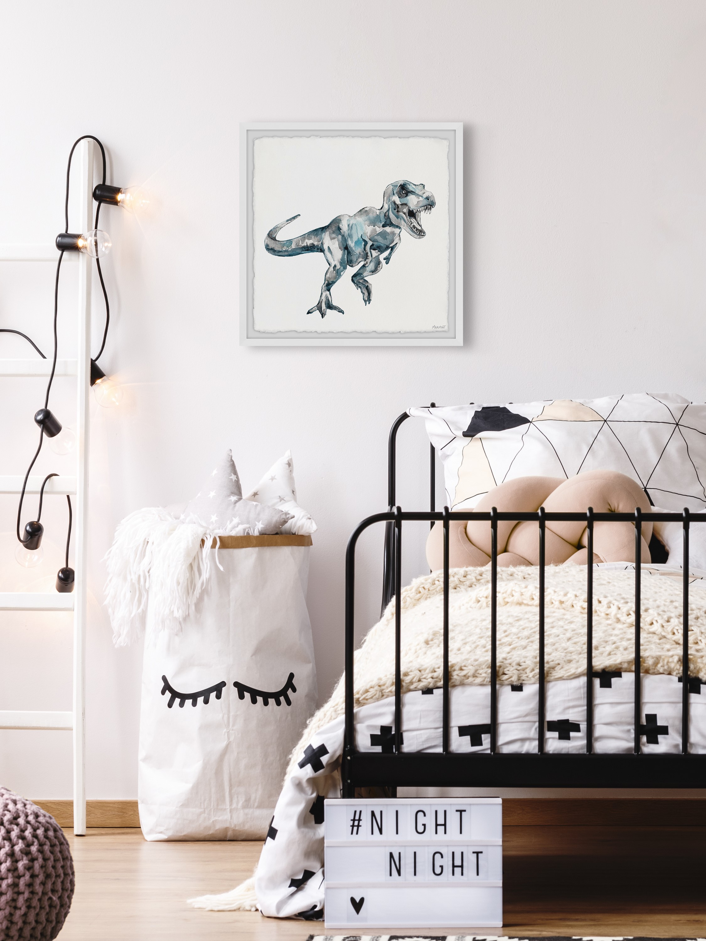 Marmont Hill T-Rex Printed Dinosaurs Framed Art Print, 18" x 18"