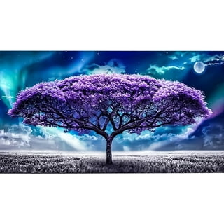 Seaside Color Tree Diamond Painting Large Abstract Love Trees Diy Full  Mosaic Embroidery Landscape Rhinestone Picture AA4807