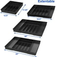 Simple Houseware Expandable Cutlery Drawer Tray and Flatware Utensil