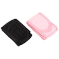thumbnail image 1 of Unique Bargains 2 uds Toallas diademas maquillaje bandas para el cabello Spa Yoga para mujeres con cinta autoadhesiva rosa negro, 1 of 1