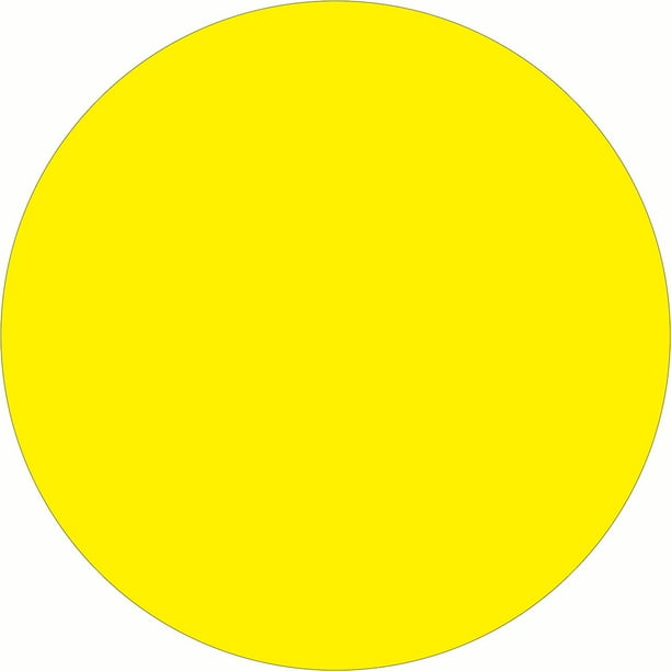 Tape Logic Inventory Circle Labels 1/2" Fluorescent Yellow 500/Roll
