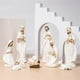 thumbnail image 4 of Christ Nativity Statue Nativity Scene Set Christmas Crib Statue Little Jesus Manger Miniature Church Decoration, 4 of 5