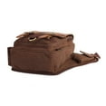 thumbnail image 4 of Mens Vintage Canvas Shoulder Messenger Bag Chest Leather Patchwork Messenger Bag(COFFEE), 4 of 5
