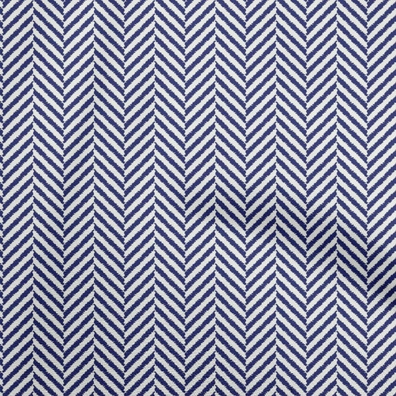 oneOone Cotton Flex Navy Blue Fabric Check Sewing Material Print Fabric By The Yard 40 Inch Wide