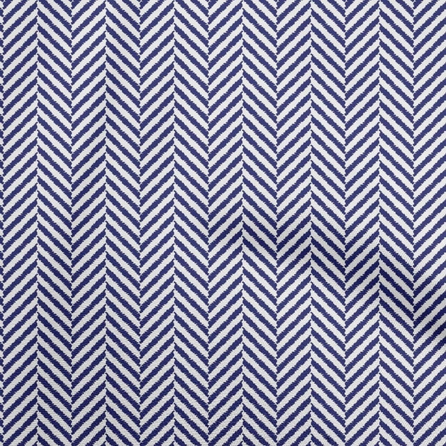 oneOone Polyester Spandex Navy Blue Fabric Check Craft Projects Decor Fabric Printed By The Yard 56 Inch Wide