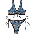 thumbnail image 2 of Dreamtimes Sexy O-Ring String Triangle Bikini Set for Women'sTwo Piece Swimsuit-Beautiful Mandala, Medium, 2 of 7