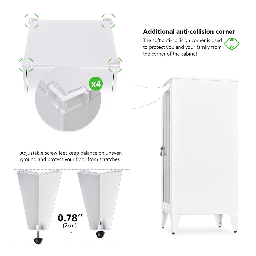 Private Jungle Freestanding Metal Storage Cabinet w/2 Adjustable Shelves and Locking Doors Private Jungle Freestanding Metal Storage Cabinet w/2 Adjustable Shelves and Locking Doors