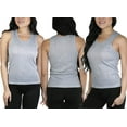 thumbnail image 3 of ToBeInStyle Juniors Pack of 6 100% Cotton Ribbed Crop Lightweight Tank Tops - Soft Assortment - Large, 3 of 5