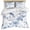 Blue, variant on White Blue Spring Floral Bedding 3 Piece Duvet Cover Set California King, Summer Birds Botanical Soft Microfiber Comforter Cover with Zipper Closure & Pillowcases, Wrinkle & FadeResistant Quilt Cover