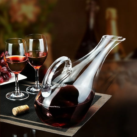 1200ML Swans Crystal Glass Decanter Lead-free Red Wine Decanter Carafe Pourer Aerator for