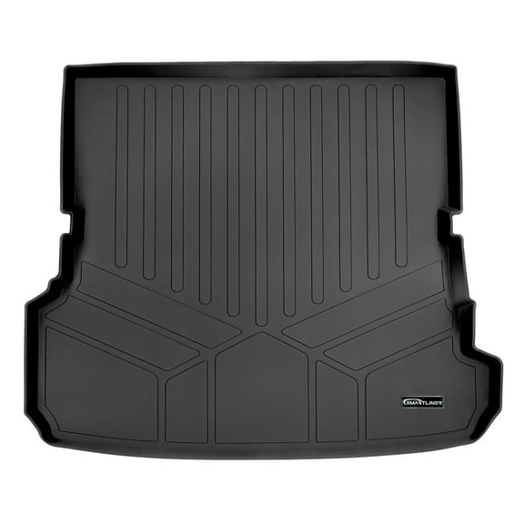 SMARTLINER All Weather Custom Fit Cargo Trunk Liner Floor Mat Behind 2nd Row Black Compatible With 2017-2022 Audi Q7 - All Models