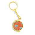 thumbnail image 1 of Cloud Rain Drip Orange pattern Anillo de oro de metal llavero llavero, 1 of 3