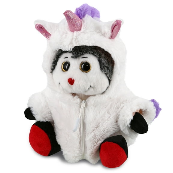 DolliBu Sitting Ladybug Unicorn Plush Stuffed Animal Toy - Super Soft Ladybugcorn Dress Up with Removable Plush Unicorn Outfit, Cute Fantasy Wildlife Gift - 9 Inch