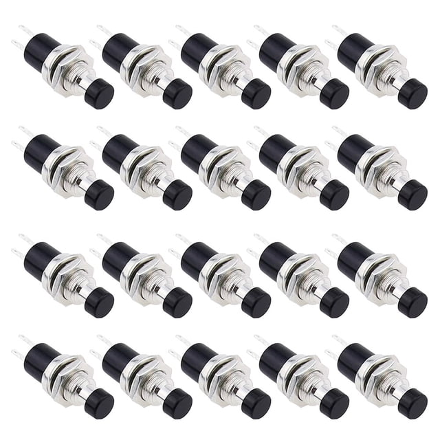10/20 Pcs Momentary Push Button On Off Switches Normally Closed Contacts Model