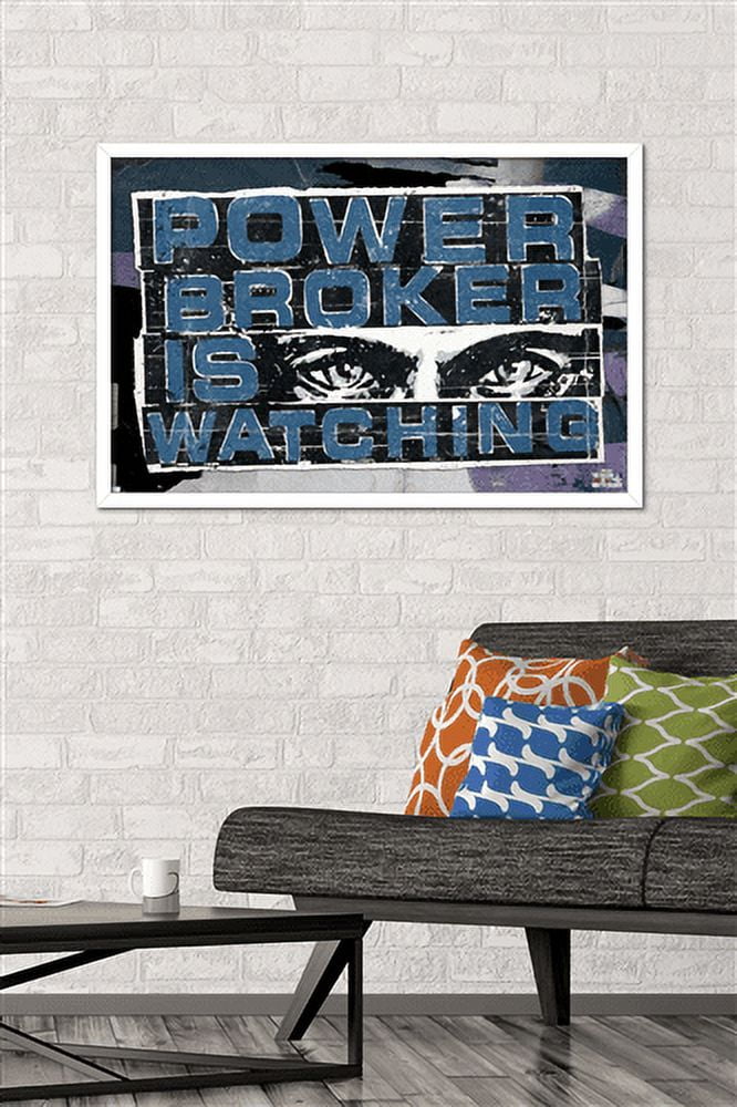Marvel Falcon and Winter Soldier - Power Broker Watching 1 Wall Poster, 22.375" x 34", Framed