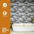 thumbnail image 4 of Art3d Peel and Stick Backsplash Tile Marble Black Wall Tile 12 in. x 12 in. (10-Pack), 4 of 8