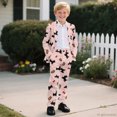thumbnail image 6 of Whosucclay Puppy Bone Pattern Boys Suit, Polyester Fabric Boys Suit Set for School Wedding Photograph, Single Button Single Button Front Anti-Fade, 6 of 10