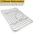 thumbnail image 4 of CHUANK 2-Pieces Small Cooling Baking Racks  Stainless Steel Grid Rack for Cooking Roasting Drying Grilling  9.75‘‘ x 7.5‘‘ x 0.75‘‘  Oven & Dishwasher Safe  Fit Small Toaster Oven, 4 of 7