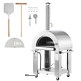 thumbnail image 4 of VEVOR Dual Fuel Pizza Oven Outdoor, 26 in Portable Pizza Oven, Pellet & Gas Powered Outdoor Pizza-Maker with Thickened Cordierite Pizza-Stone, Easy to Move with Casters, for Camping and Backyard, 4 of 9