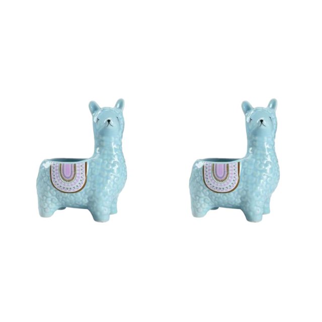 Wweixi 1/2/3 Animal Shape Pots Durable Materials For In Garden For Small Spaces Eco-friendly Crooked Head skyblue 2PCS