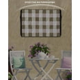 thumbnail image 6 of Outdoor TV Cover 48 to 50 Inch Weatherproof, Brown Plaid Waterproof TV Screen Protector for Outside Decor with Zipper and Pocket 48"L x 30"H , Farmhouse Checkerd Pattern, 6 of 7