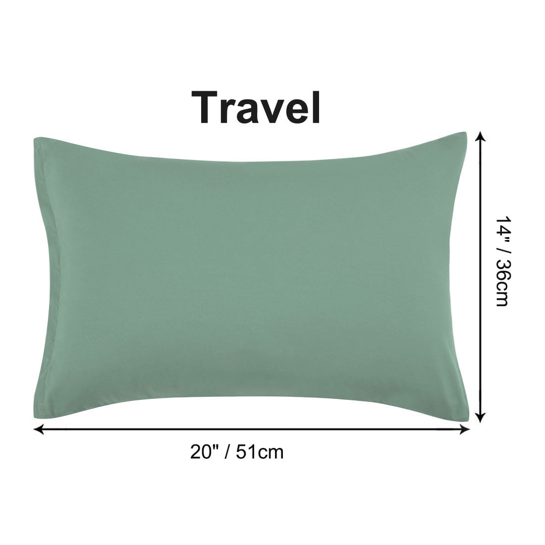 Unique Bargains 2-Piece Soft Microfiber Pillowcases, Queen, Spa Blue