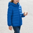 thumbnail image 5 of Unisex Kids Jacket Hooded Padded Coat Full Zip Long Sleeve Warm Winter Outerwear with Zipper Side Pockets for Boys Girls, 5 of 9