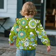 thumbnail image 5 of Xixirimido Green Hippie Flower Print Toddler Girls Sweatshirt Long sleeve Pullover Top Crewneck Sweater Kids Cute Graphic Pullover Sweater Fall Winter Clothes, for 4-5T, 5 of 7