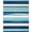 Navy Blue Aqua, Pattern 1, variant on Design&I 8'x10' Washable Area Rug Sleek Flatweave Pet Friendly Surfboard Wave Stripe Nautical Border Surf Aesthetics Bathroom for King Size Bedroom, Under Bed