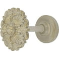 thumbnail image 3 of MERIVILLE Set of 2 Fleur Window Drapery Medallion Holdbacks, Curtain Tiebacks, Wall Hook, Tassel Holder, French White with Gold, 3 of 5