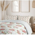 thumbnail image 6 of Ambesonne Nostalgic Duvet Cover Set, Magnolia Fresh Buds, 2-Calking, Green Pink Off White, 6 of 7