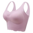 thumbnail image 1 of dmqupv Bras for Women Ultra Thin Ice Silk Bra Comfortable Plus Size Seamless Wireless Sports Bra With Removable Pads D Size L, 1 of 5