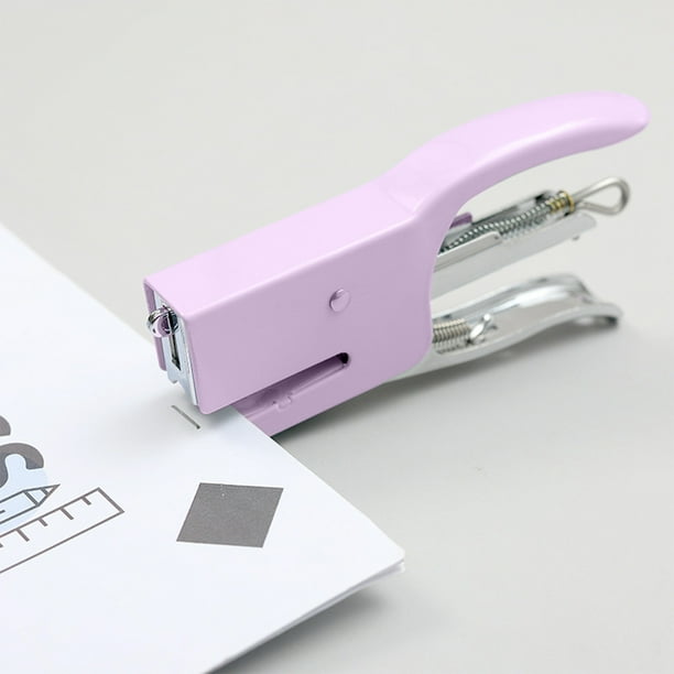 Grapadora Manual De Diseño Ergonómico Que Ahorra Esfuerzo, Herramienta De Oficina Compacta, Construcción Metálica Duradera, Incluye Grapas Para Una Sujeción De Papel Eficiente.