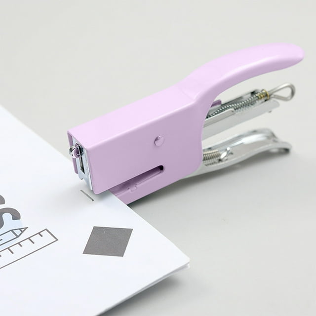 Stapler under $5! CQCYD Metal Stapler, Macaron Color Hand Grip Stapler, 10 Gauge Labor Saving Office Stapler, Small Stapler with Staples Included