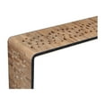 thumbnail image 3 of Benjara Upside U Shape Rectangular Top Console Table with Cut Outs, Natural Brown, 3 of 3