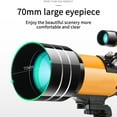 thumbnail image 3 of BCZHQQ 300x70 Monocular Telescope with Tripod and Phone Adapter, 15x-150x Magnification, 2.75 Inch (70mm) Lens Diameter, 15 Inch (390mm) Tripod, Perfect for Kids Over 8 and Astronomy Beginners, 3 of 9