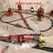 9066B-1 Christmas Delight Remote Control Steam Train Toy - with Lights, Sound & Fancy Tracks, Ideal Model Train for Youngsters 3-8+, Great Valentine's Day Gift