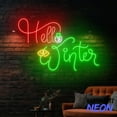 thumbnail image 4 of Handmadetneonsign Hello Winter Neon Sign, Merry Christmas Led Sign, Holiday Decor, Winter Welcome Wall Art Light 81393, 4 of 5