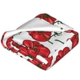 thumbnail image 2 of Bixox Fleece Blanket Hand Drawn Tomatoes Pattern Super Soft Double-Sided Microfiber Flannel Blanket for Sofa, Bed, Couch, Suitable for All Seasons - 80"x60", 2 of 5