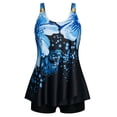 thumbnail image 3 of Traje de baño de dos piezas Hanna Nikole, talla grande, flores azules, 3 of 5
