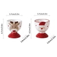 thumbnail image 3 of Christmas Decor Glass&Bottle Ceramic Christmas Egg Cup Funny Christmas Egg Cup Santa Egg Cups Adorable Egg Stand Egg Container Ceramic Egg Supporting Rack Egg Egg Organizer For Serving Break, 3 of 9