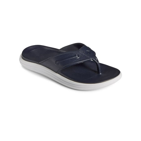 

SPERRY Womens Navy Mixed Media Comfort Windward Round Toe Slip On Thong Sandals 8 M