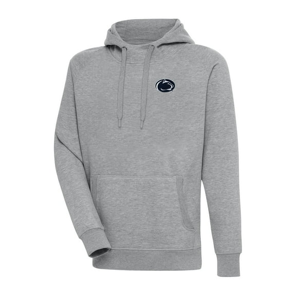 Men's Antigua Heather Gray Penn State Nittany Lions Big & Tall Victory Pullover Hoodie