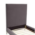 thumbnail image 5 of Delilah Grey Velvet Bed in Twin, 5 of 6