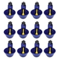 thumbnail image 1 of 12Ensemble Filetage Mâle G1/8 Tasse d'Eau pour Poulet Distributeur d'Eau Automatique Commutable avec Ressort (Petit Bol Bleu Vis Noires), 1 of 9