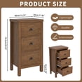 thumbnail image 4 of Farmhouse Nightstand & Dresser, Dresser for Bedroom with 3 Drawers, Wooden Storage Cabinet Sofa Table, 4 of 7