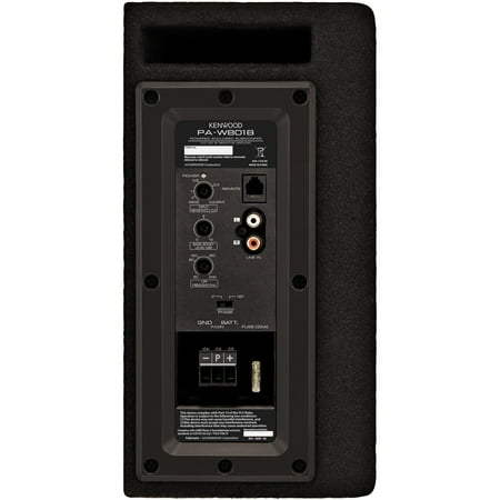 Kenwood - 8" Single-Voice-Coil Loaded Subwoofer Enclosure with Integrated Amp - Black