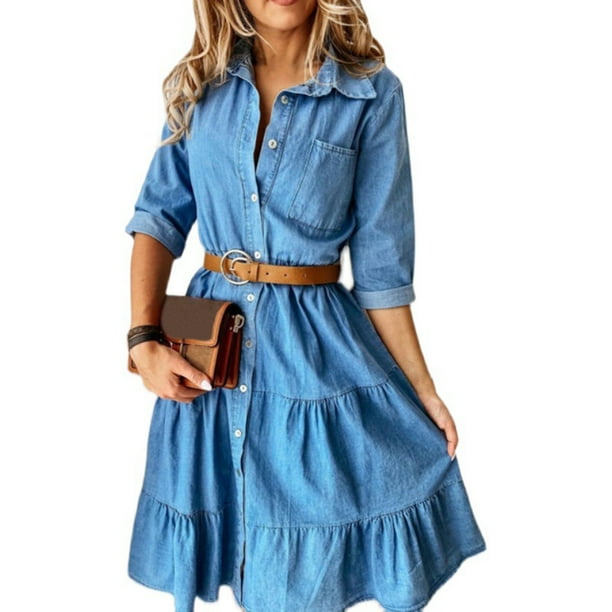 Denim cheap work dress