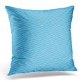 thumbnail image 1 of BOSDECO Abstract Blue Zigzag Pattern White Aqua Pillowcase Pillow Cover Cushion Case 16x16 inch, 1 of 1