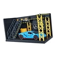 thumbnail image 2 of Taller de reparación de garaje con modelo de coche, coches fundidos a presión, estacionamiento, escena realista, simulación decorativa, regalos del , carro azul, 2 of 8